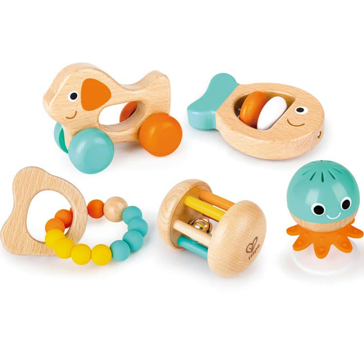 - Coffret sensoriel hochets multi-âge