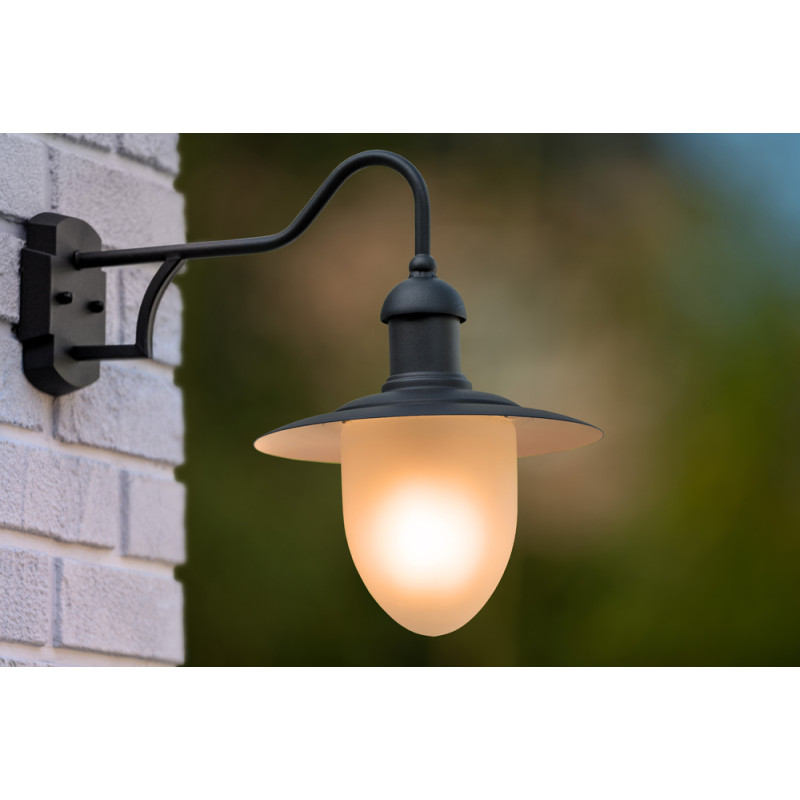 Applique extérieure Aruba noire E27 60 W LUCIDE