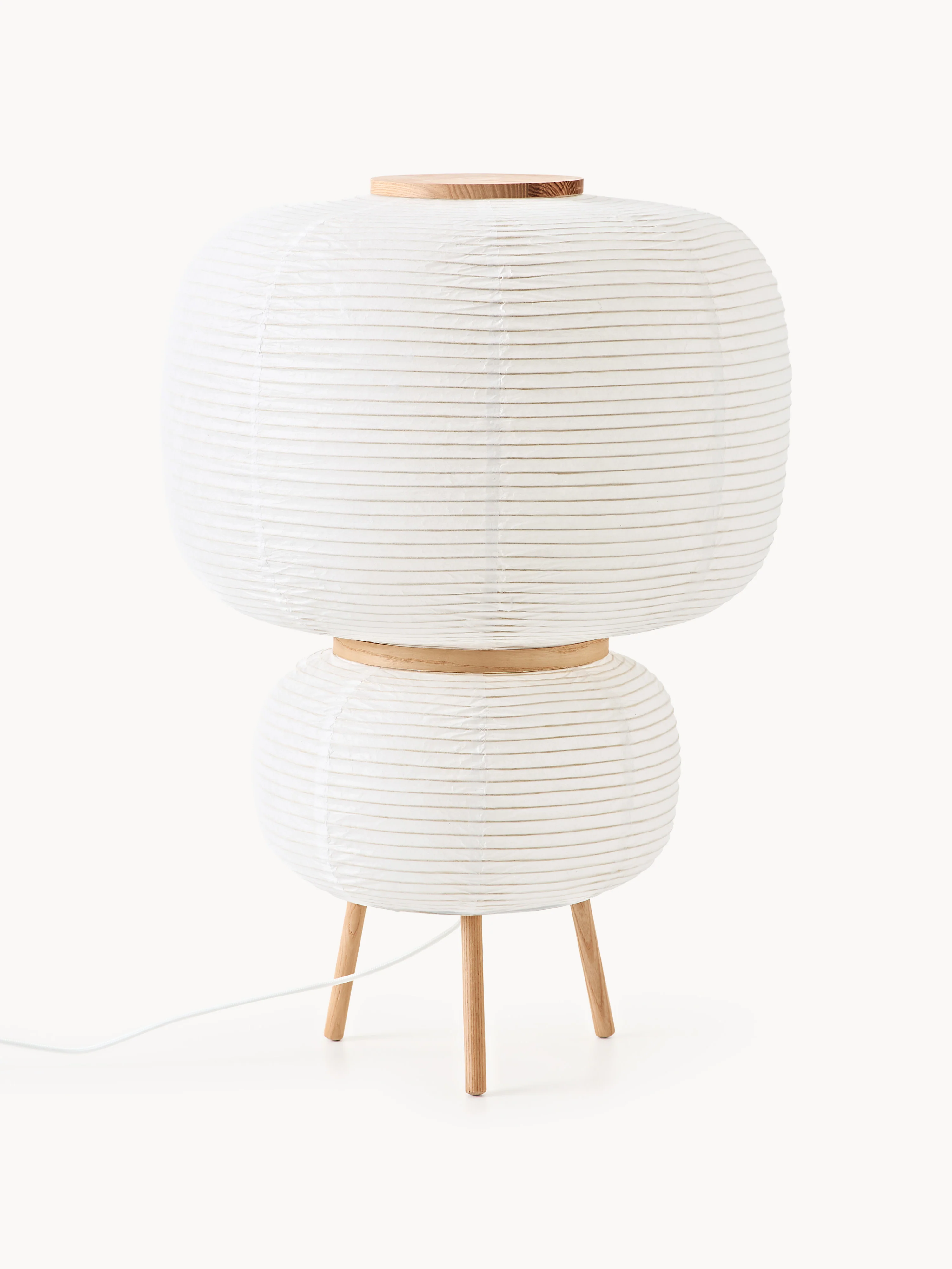 Tischlampe Misaki im Reispapier-Design