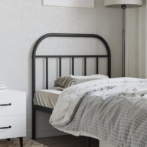 NNEVL Metal Headboard Black 90 cm