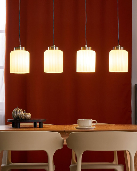 Lampa wisząca metalowa czarna z białym