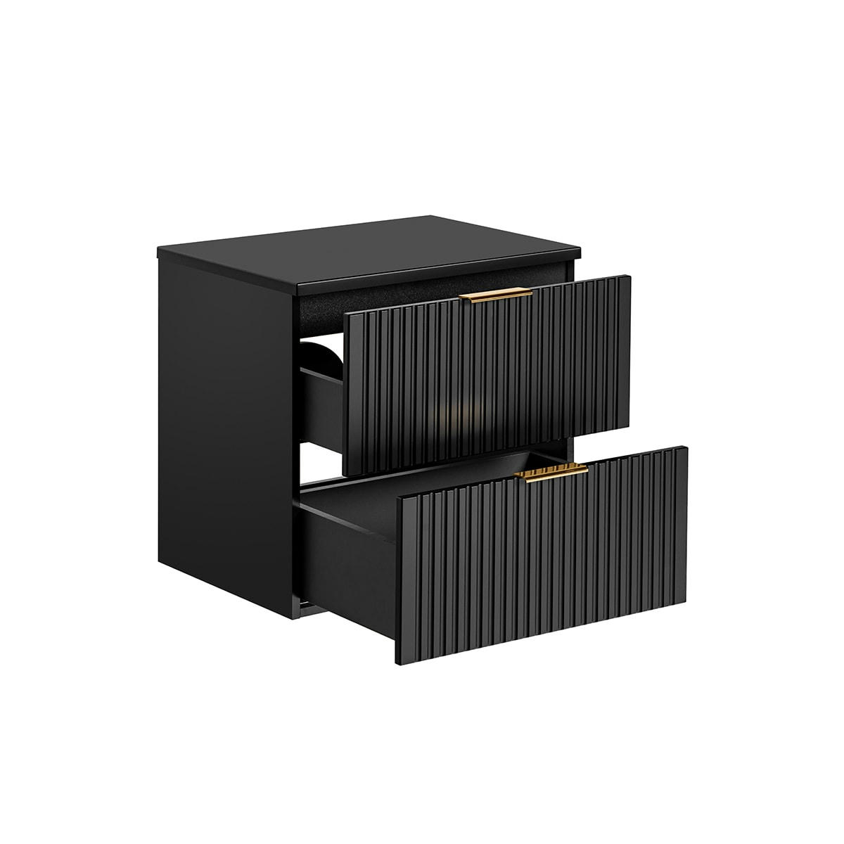 - Meuble sous-vasque 60cm plan de toilette noir