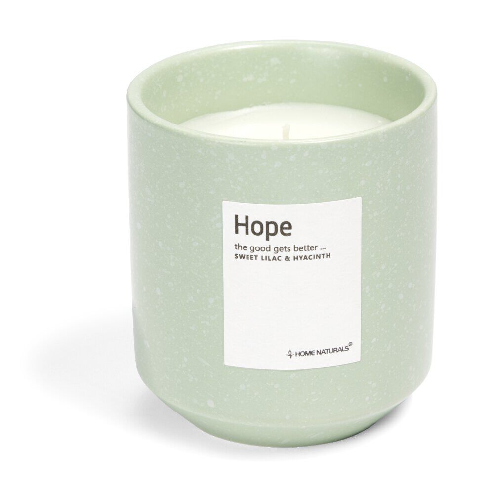 Bougie Hope pot céramique Ø8xH9cm vert