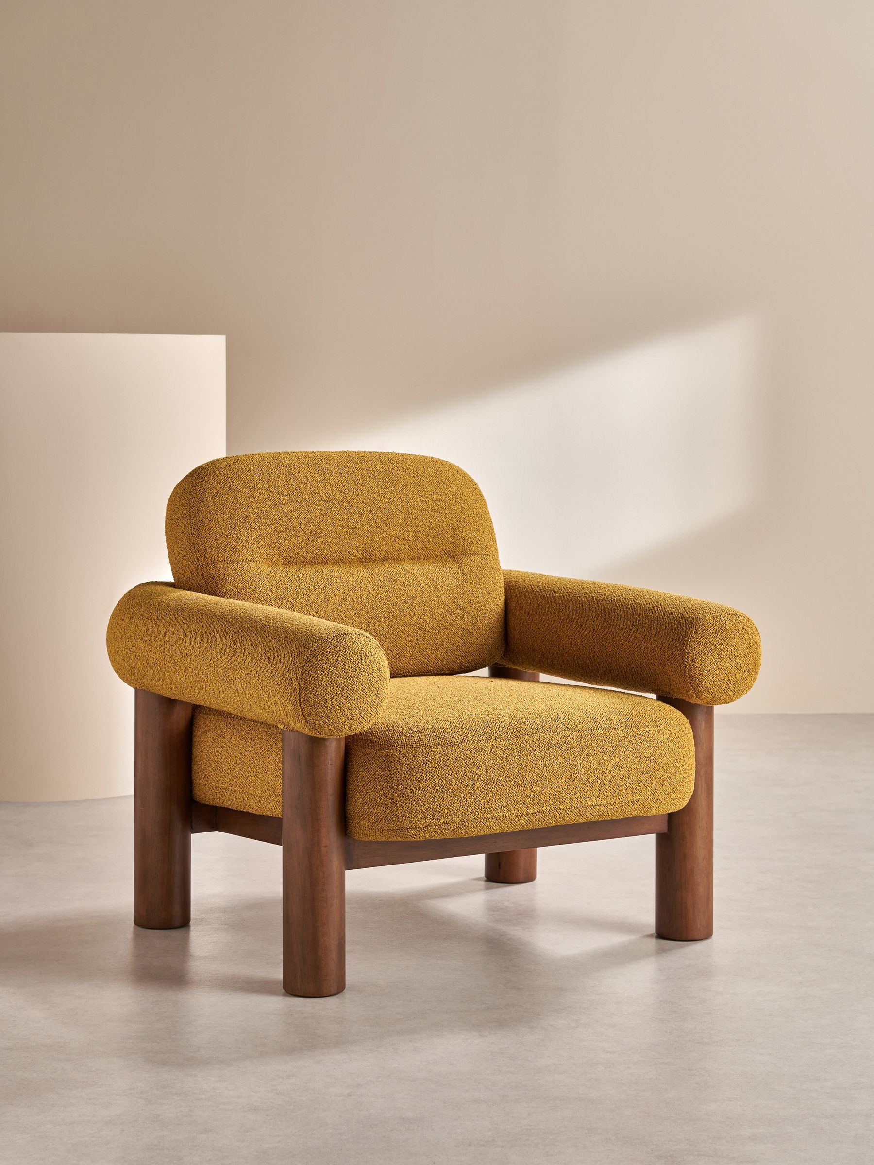 Maxton Chair in Ochre Yellow Pax Boucle