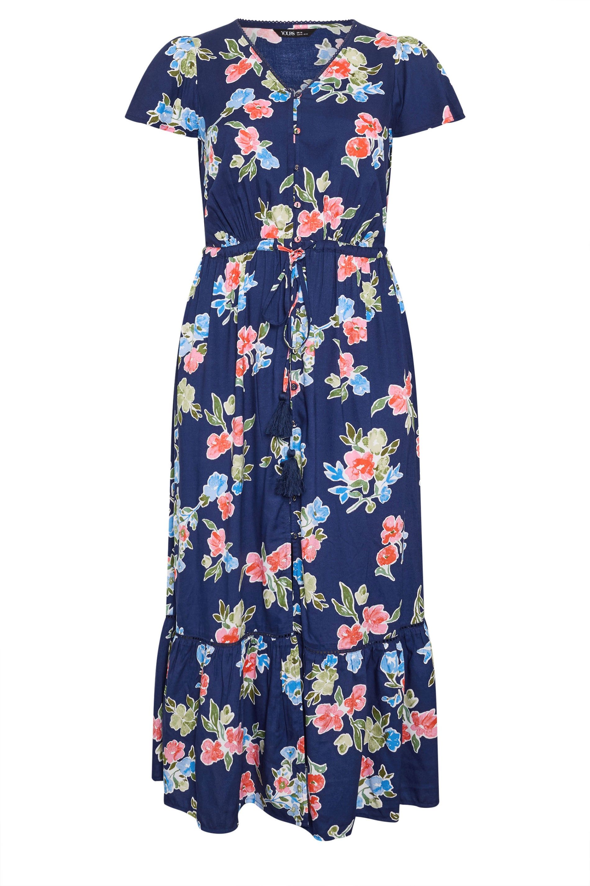 Yours Floral Print Maxi Dress