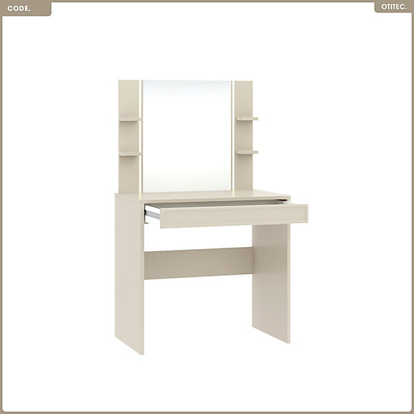 Coiffeuse avec miroir - H.136 x L.80 x P.40 - CODE - CACHEMIRE