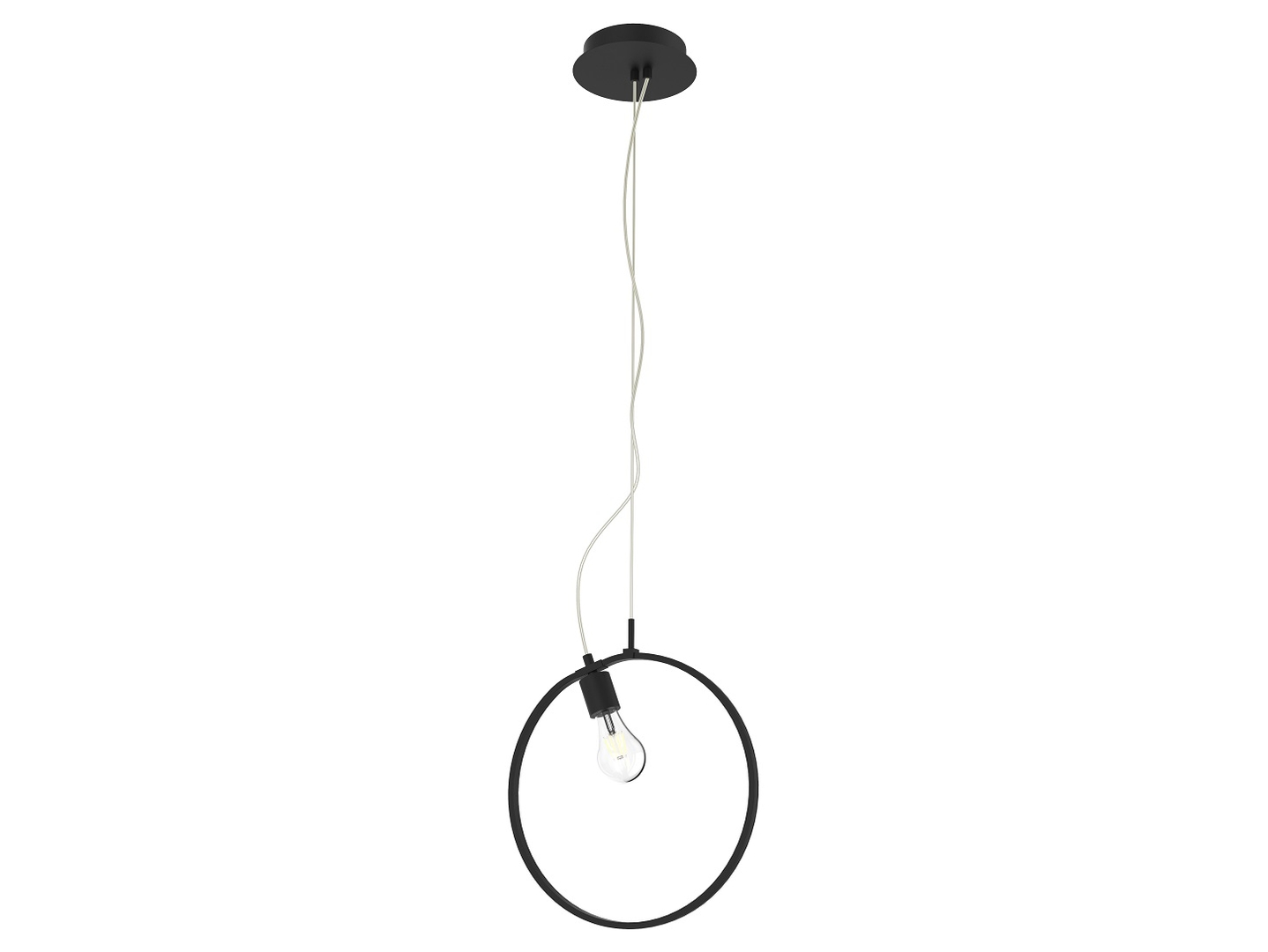 Lampa wisząca Skiros 2-punktowa metalowa czarna