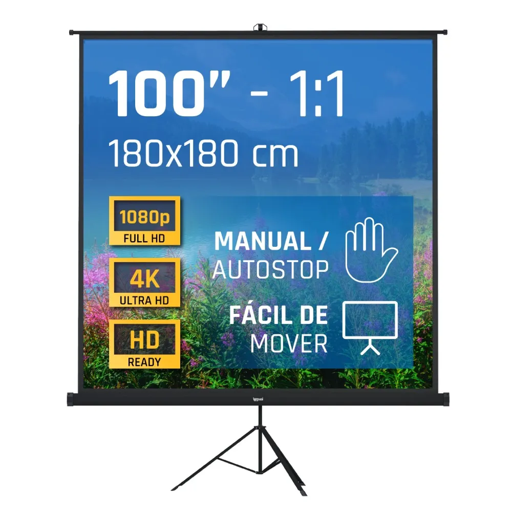 Iggual 180x180 cm 100´´ Projection Screen With Tripod