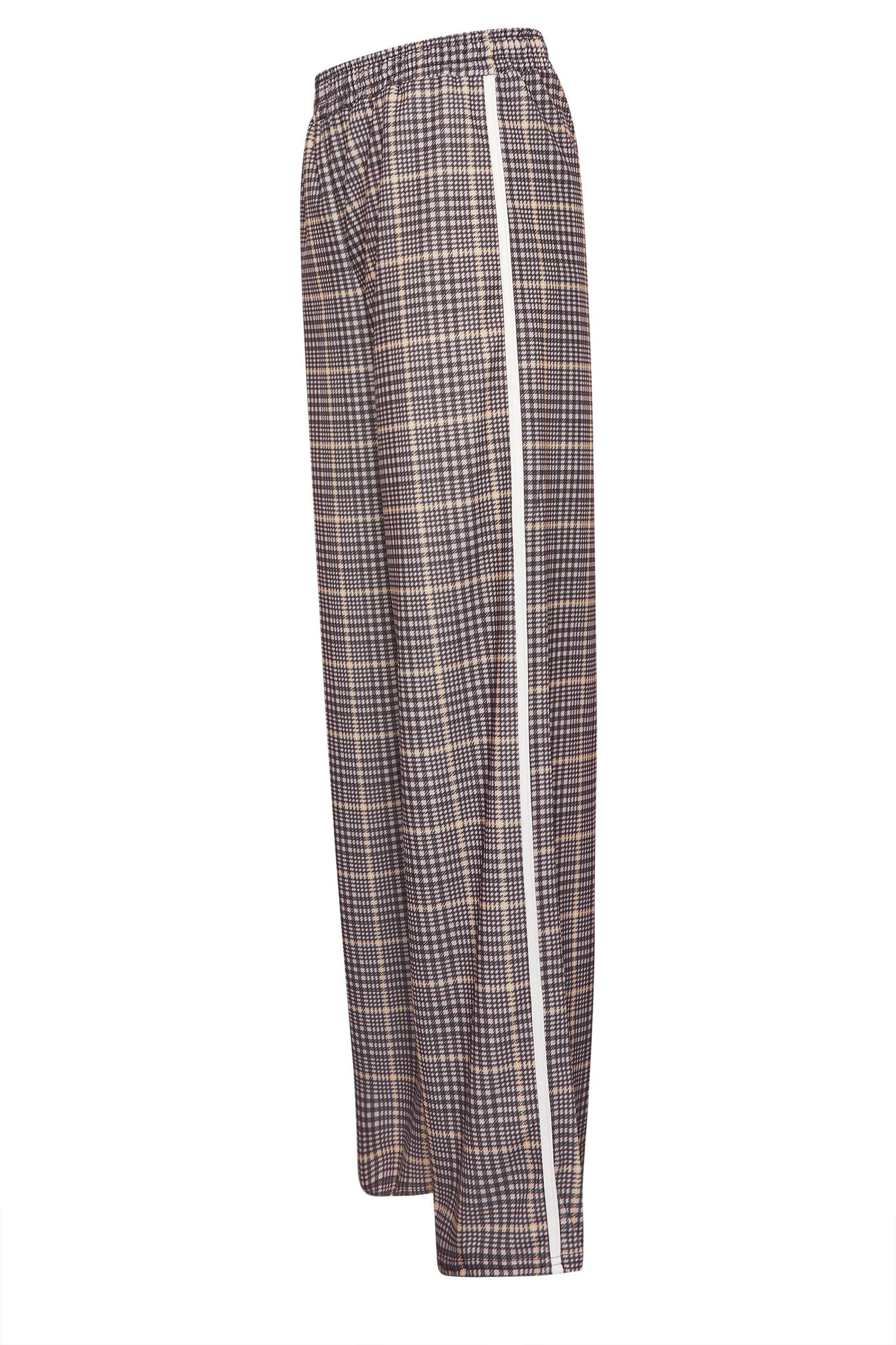 Long Tall Sally Tall Check Piped Wide Leg Trousers
