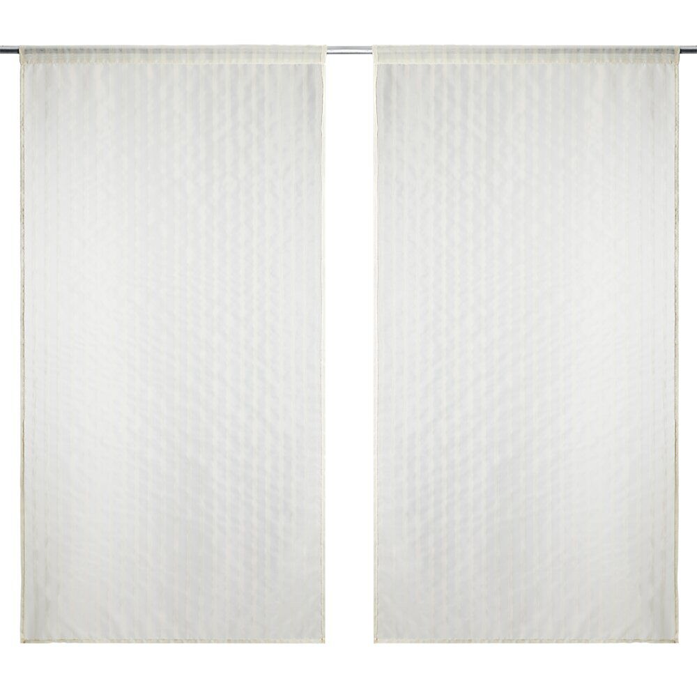 Voilage uni 60x120cm 1 paire (2 modèles blanc ou beige)