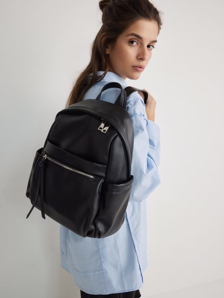 Faux Leather Backpack