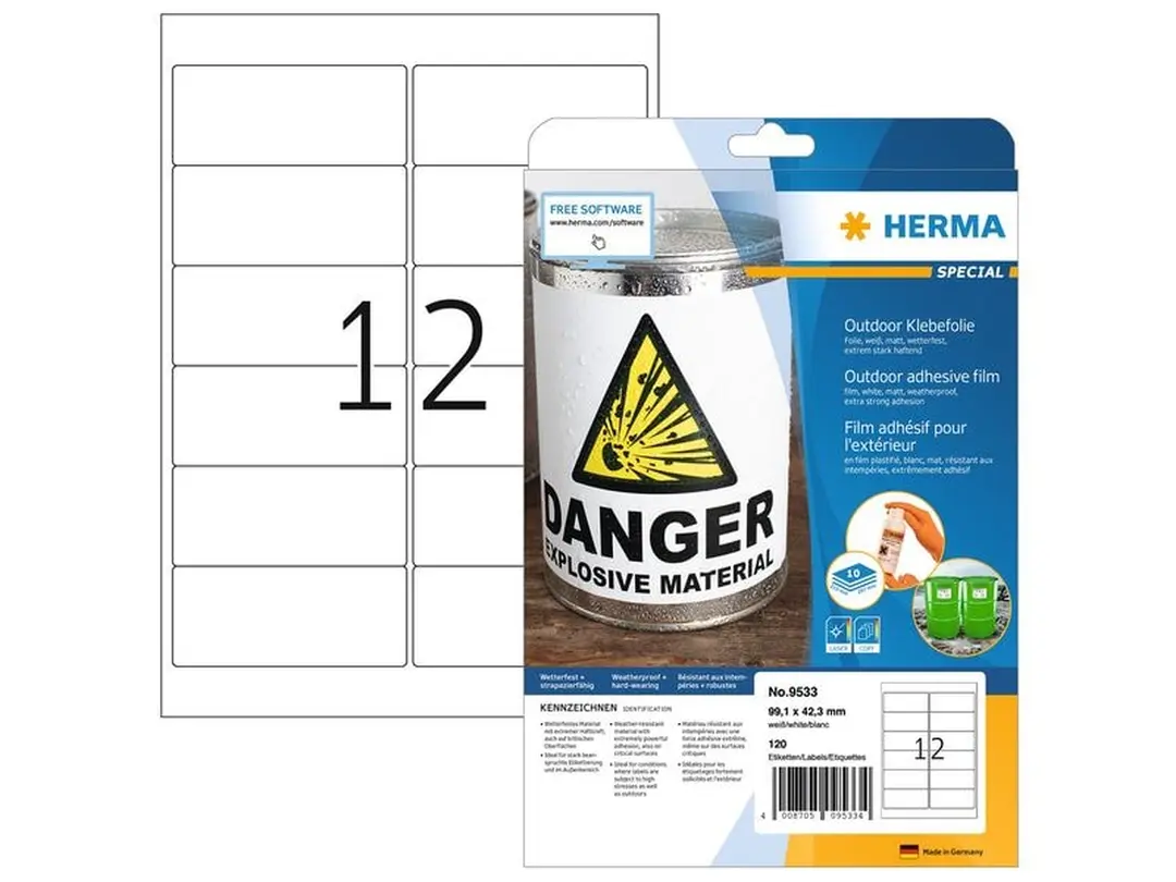 Etiketten 120er-Set Outdoor