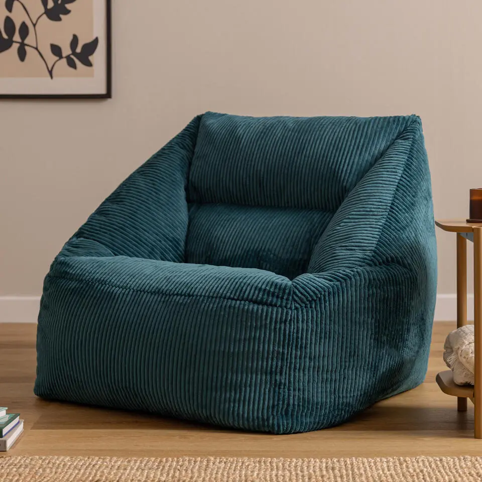 icon Zitzack Natalia - Corduroy Zitzakfauteuil - Blauwgroen