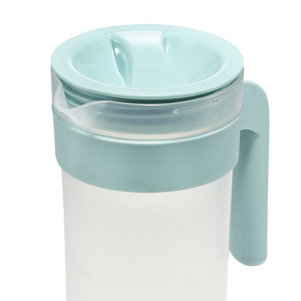 Pichet pique-nique avec 4 verres en plastique Ø10xH24,5cm (2 modèles)