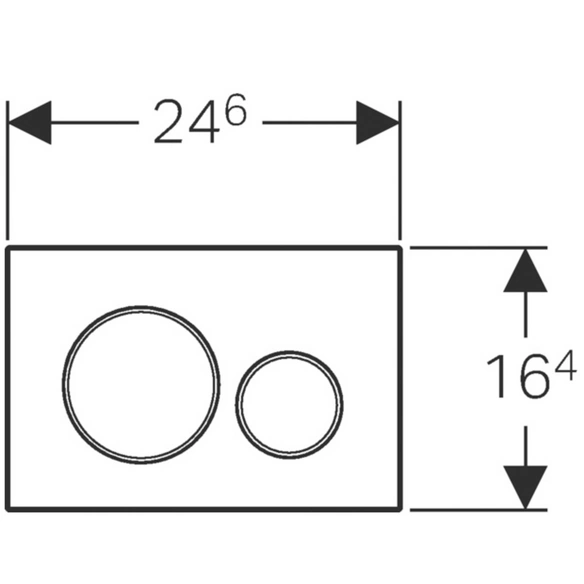Betätigungsplatte »Sigma 20«, silberfarben