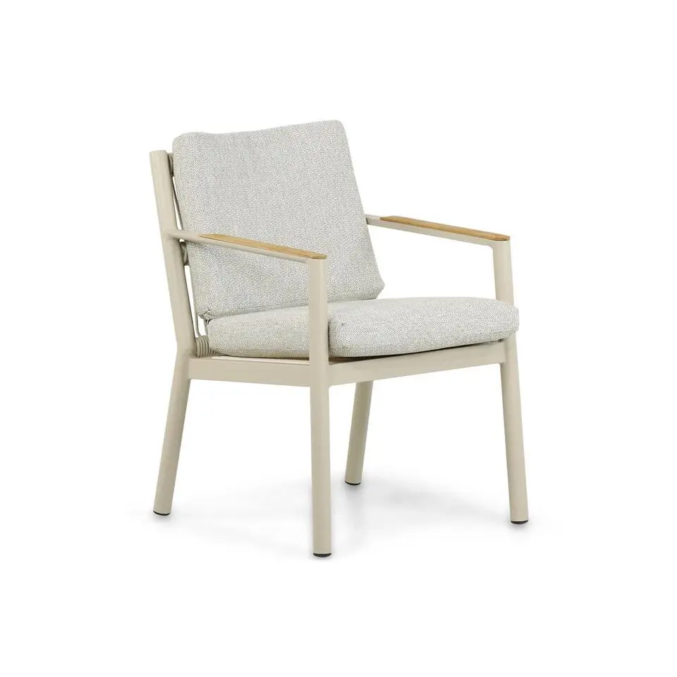 Tuinset 4 personen 180 cm Aluminium/rope Taupe Coco Sevilla/Vienna