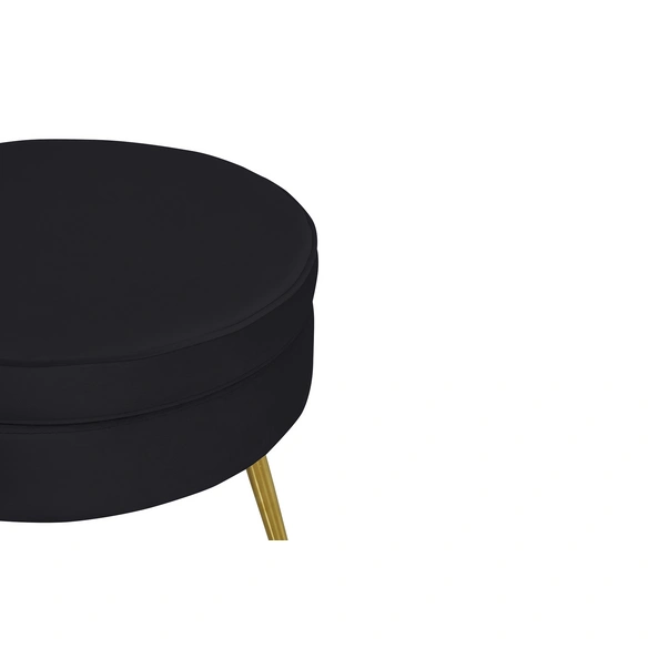 Hocker, Höhe: 41 cm, schwarz/goldfarben