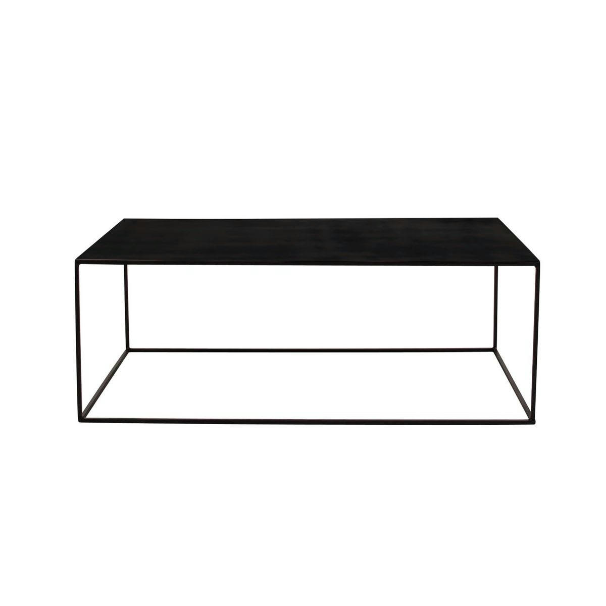 EXPO - Table basse en métal rectangulaire de 110 cm
