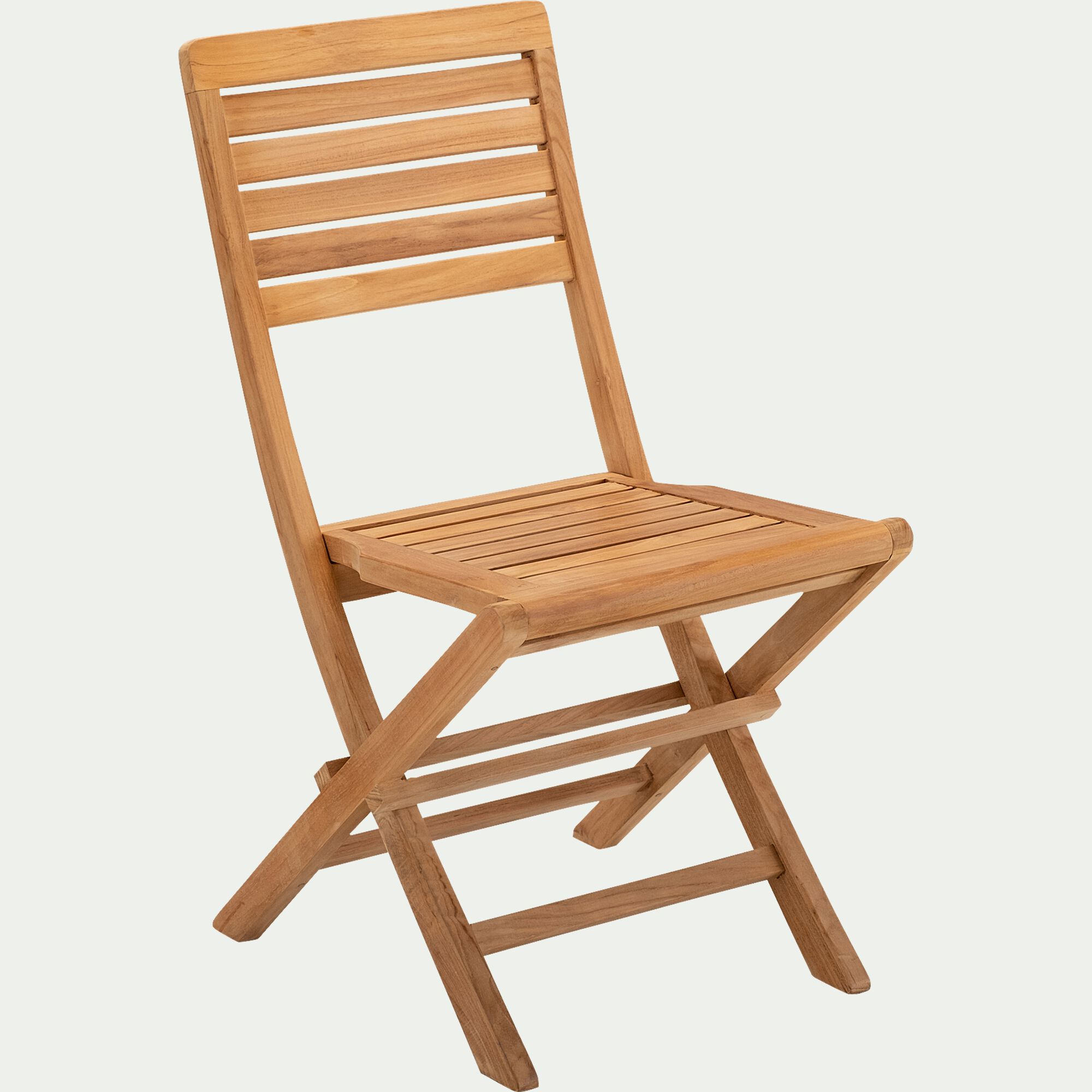 LALE - Chaise de jardin pliante en teck - bois clair