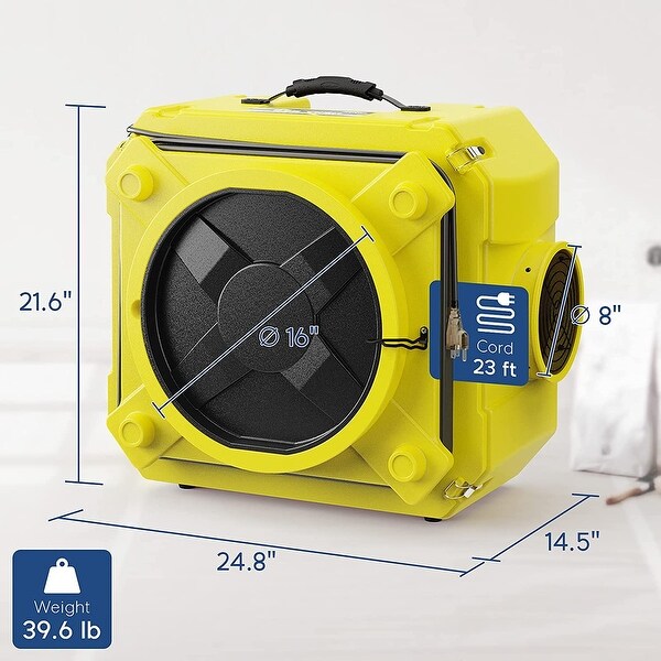 ALORAIR Air Scrubber with 3 Stage Filtration, Stackable Negative Air Machine for Industrial and Commercial Use, MERV-10 Filter
