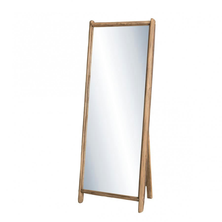 ANDRIAN - Miroir sur pieds bois pin recyclé 62x165