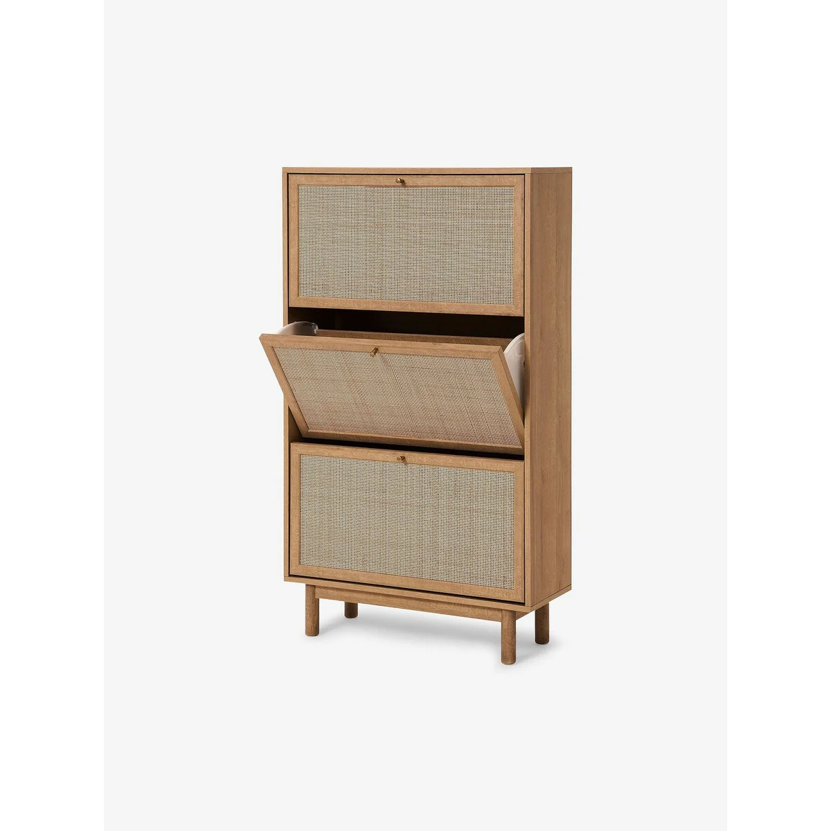 Pavia Natural Rattan Shoes Storage