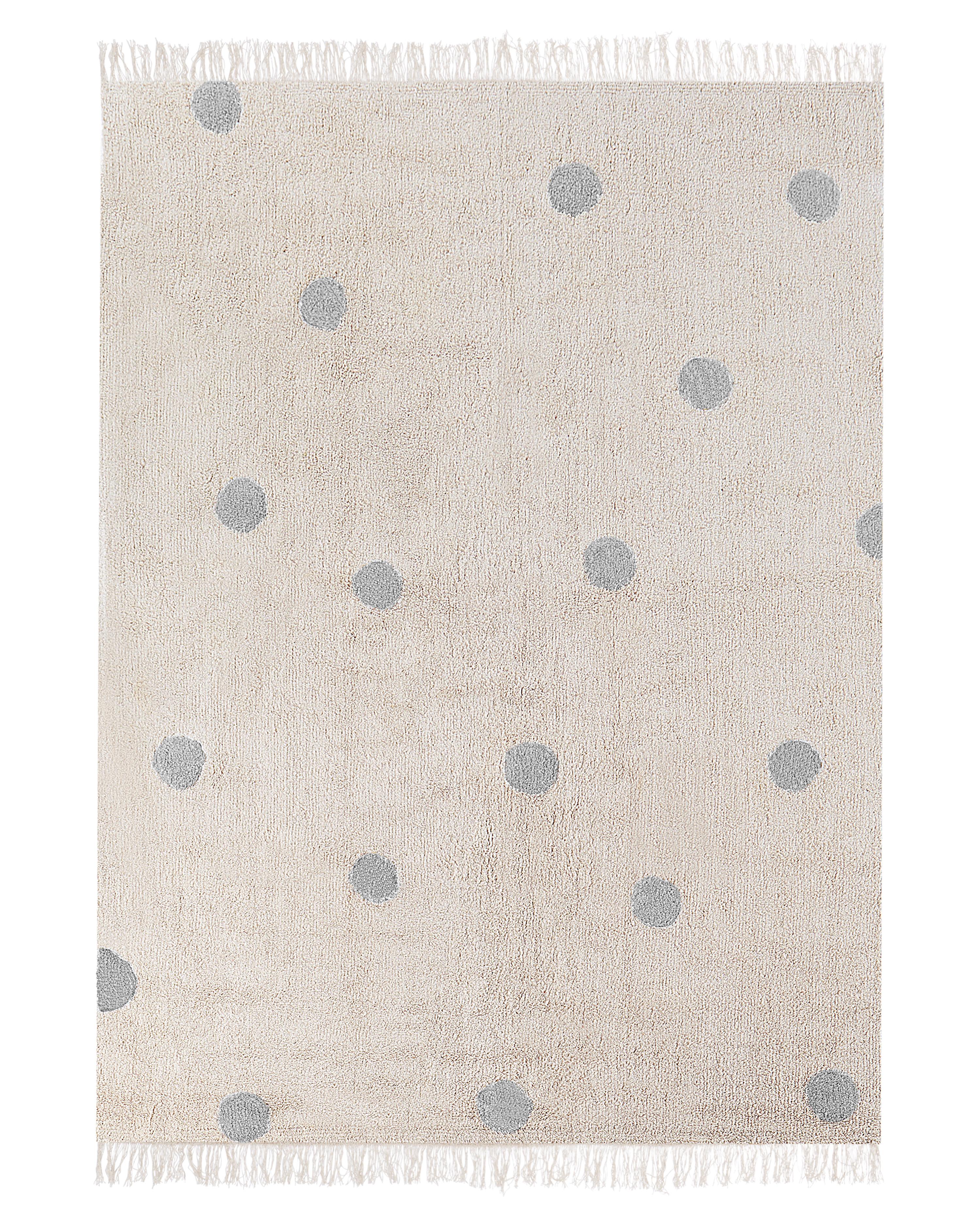Kids Rug DARDERE Grey 140 x 200 cm Cotton