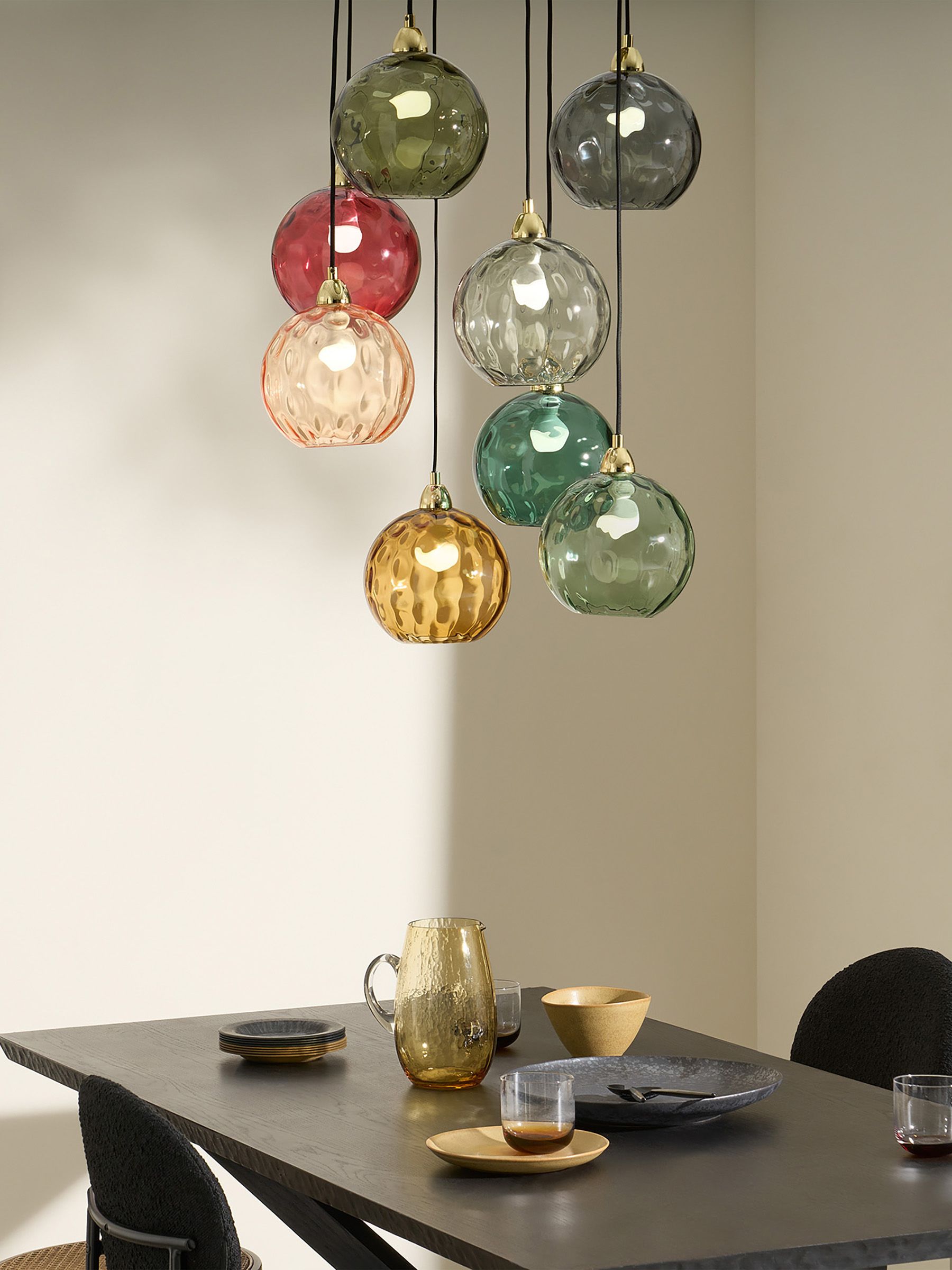 Ilaria 8 Light Cluster Pendant Ceiling Light in Green