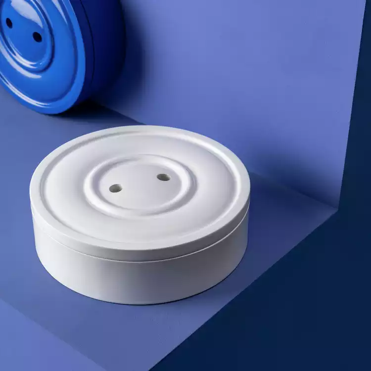 Habitat 60 Button Lacquered Storage Jar - White