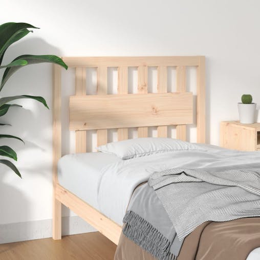 NNEVL Bed Headboard 95.5x4x100 cm Solid Wood Pine
