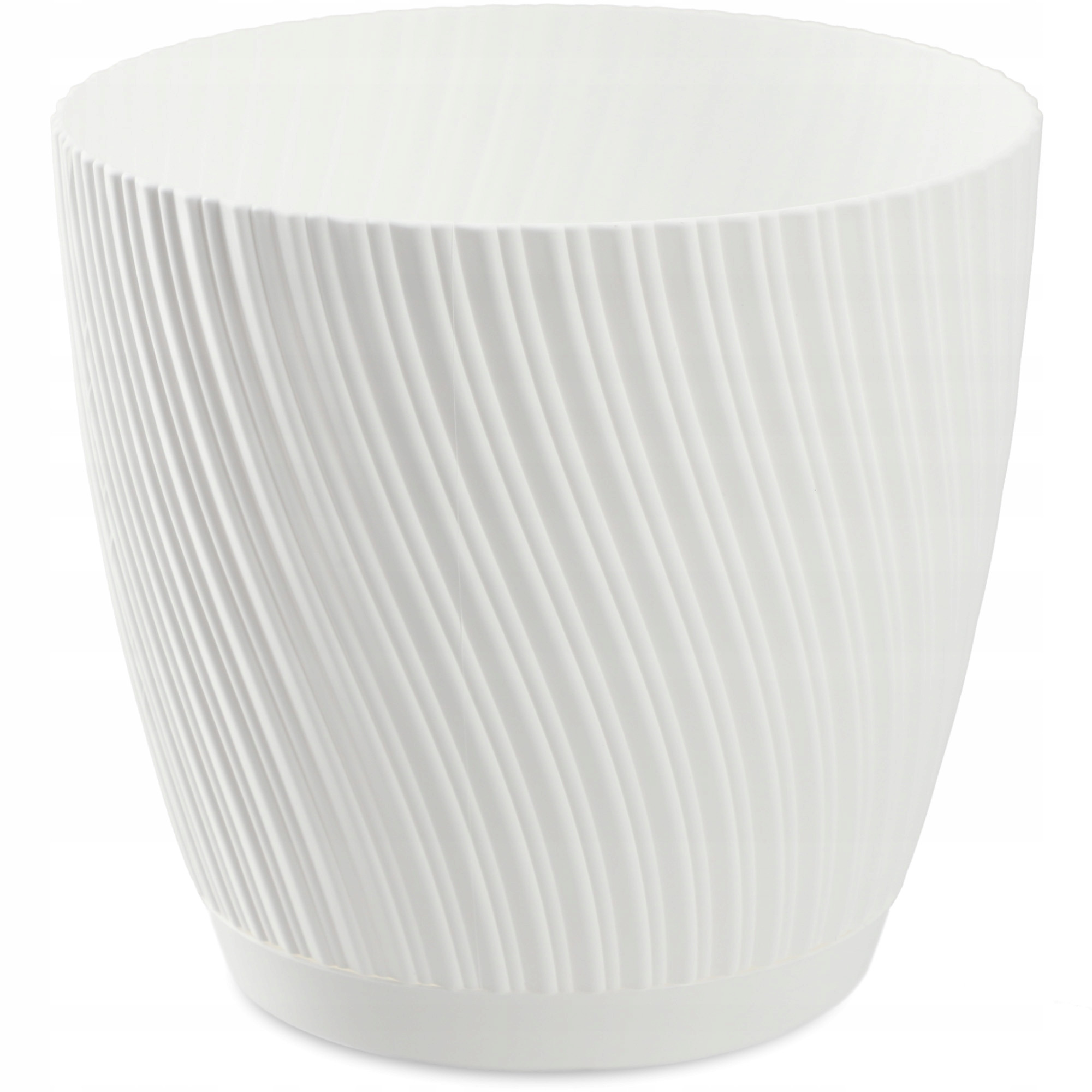 KADAX Doniczka z Podstawką 13cm Plastikowa Biała