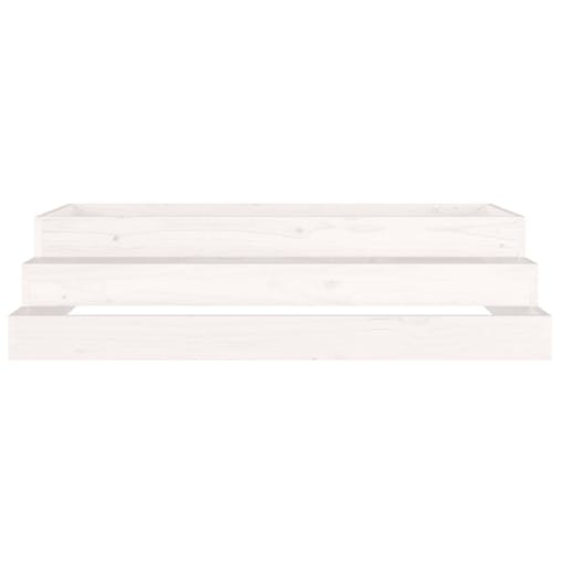 NNEVL Planter White 110x110x27 cm Solid Wood Pine