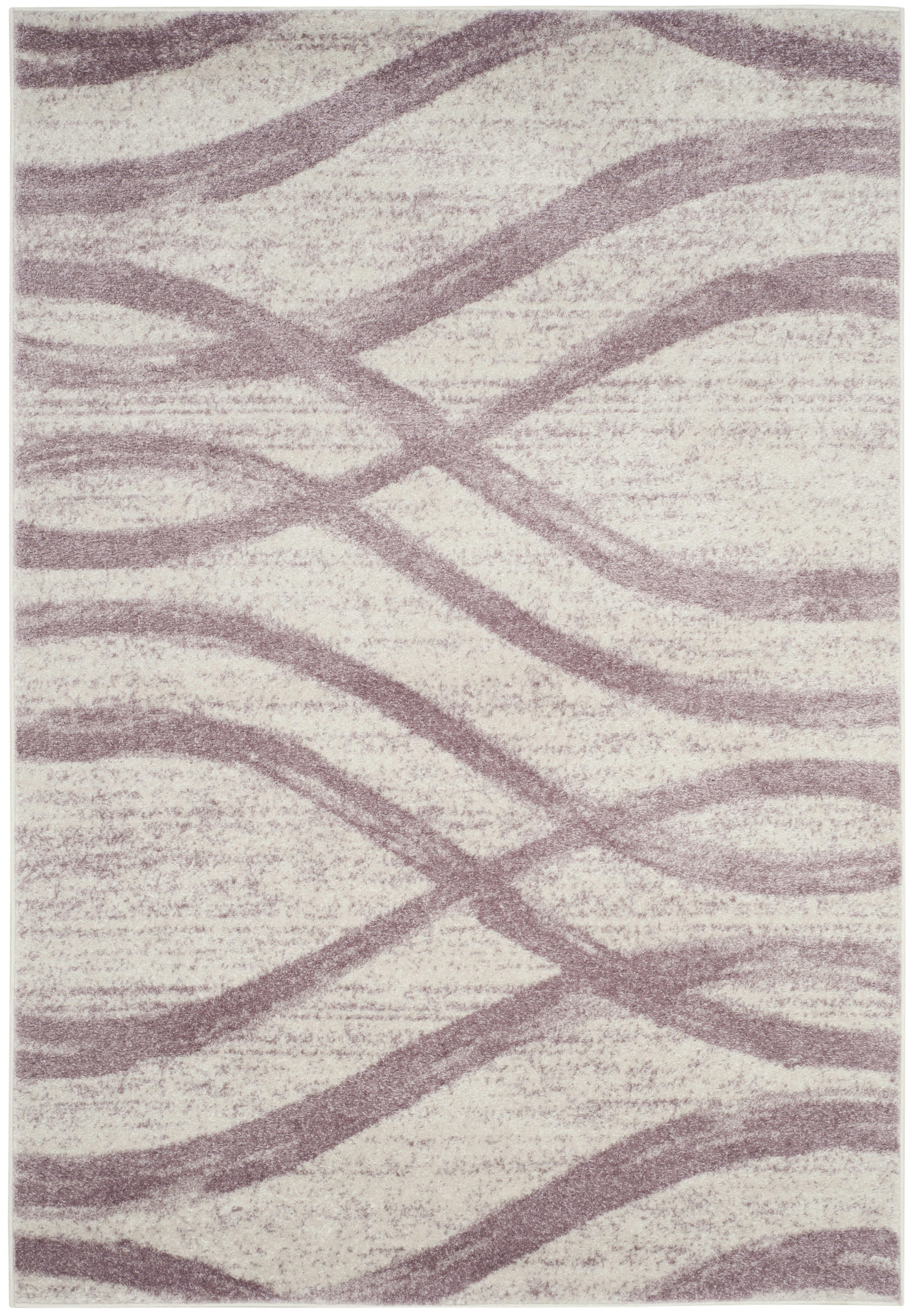 ADIRONDACK - Tapis de salon interieur en crème & violet, 183 x 274 cm