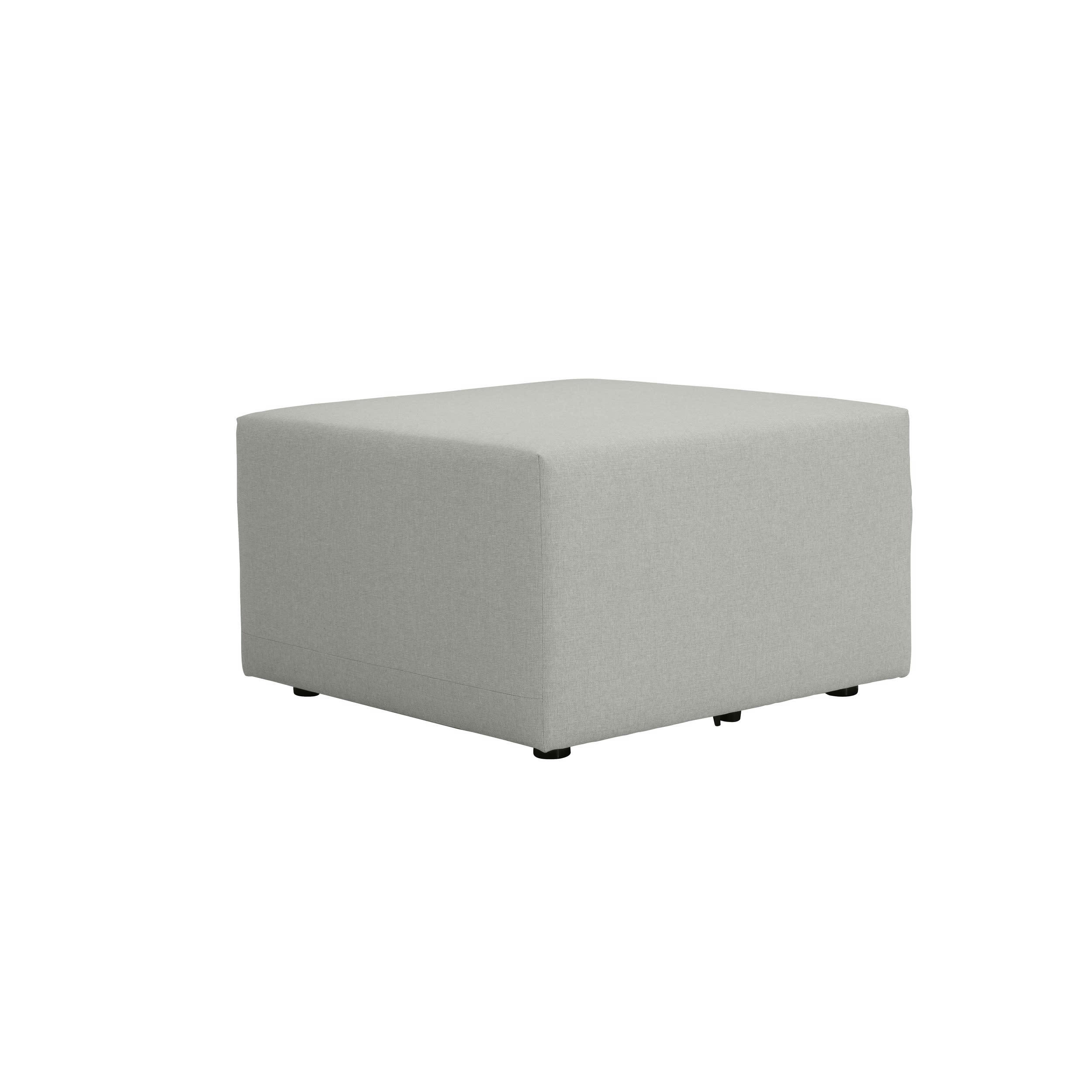 PINOT - Pouf pour canapé modulable en tissu gris clair