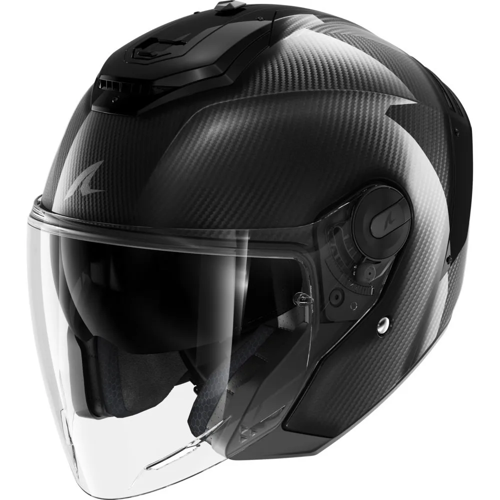 Shark RS Jet Carbon Blank open face helmet