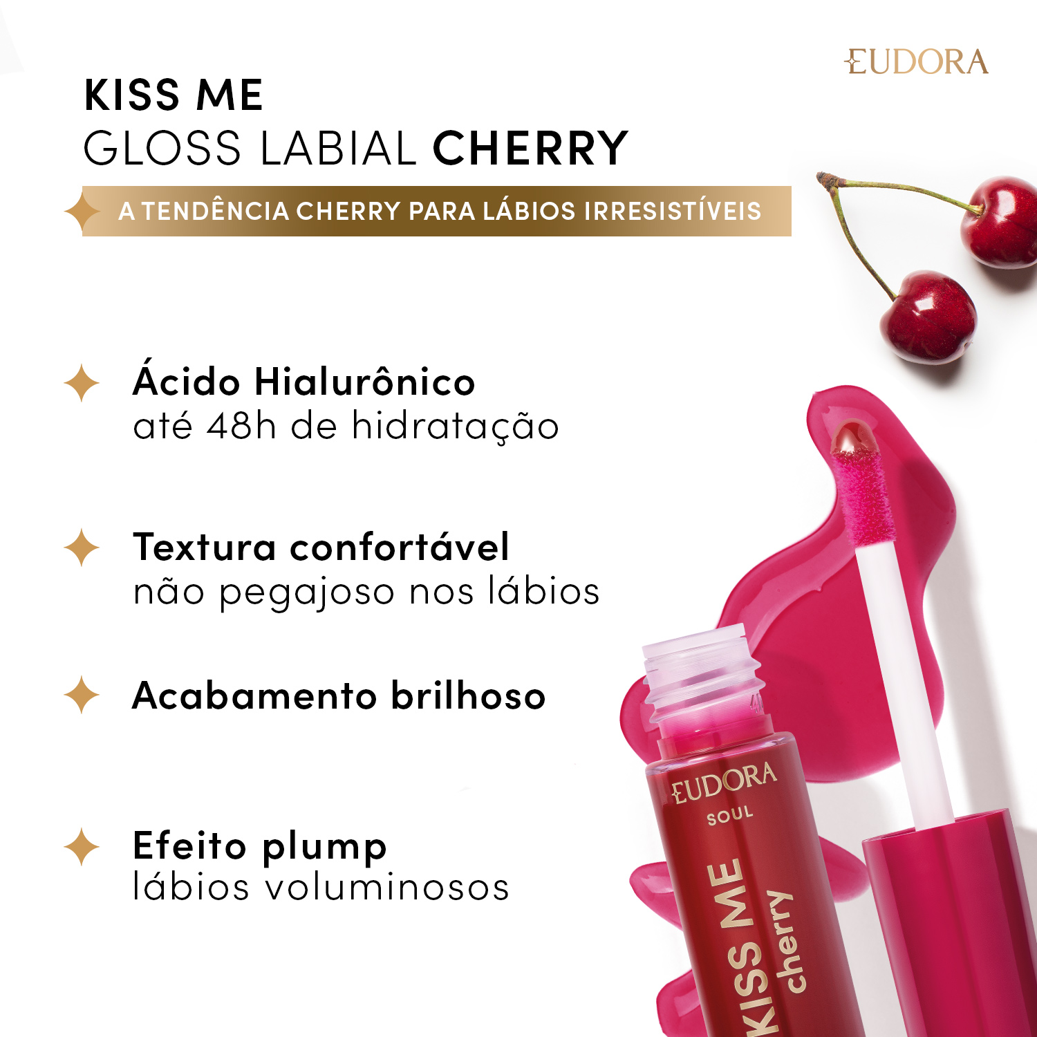 Gloss Labial Kiss Me Cherry 5,5ml