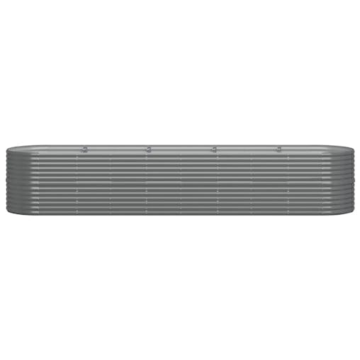 NNEVL Garden Raised Bed Powder-Coated Steel 368x80x68 cm Grey