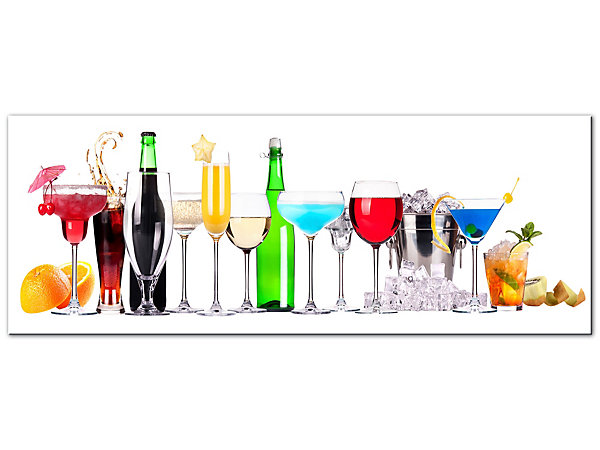 DECLINA, Tableau toile imprimée, déco cuisine, Tableau cuisine panoramique Cocktail, 80x30 cm