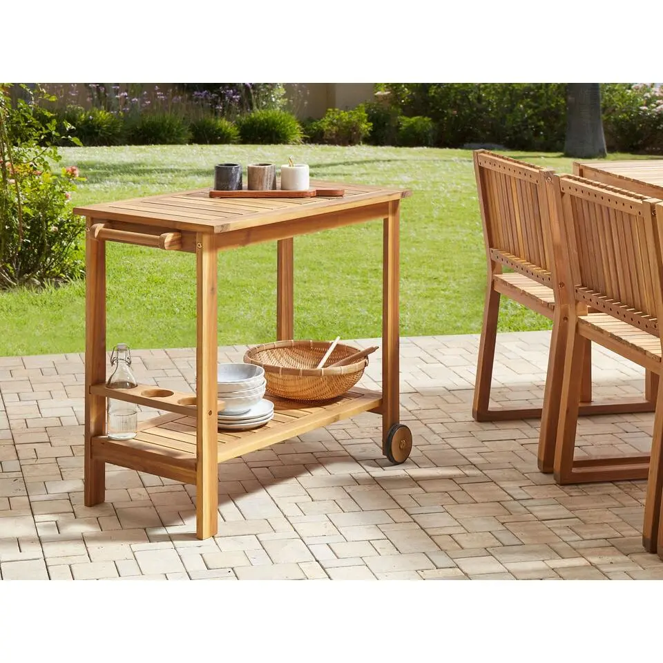 SASSARI II - Trolley - Lichte houtkleur - Acaciahout