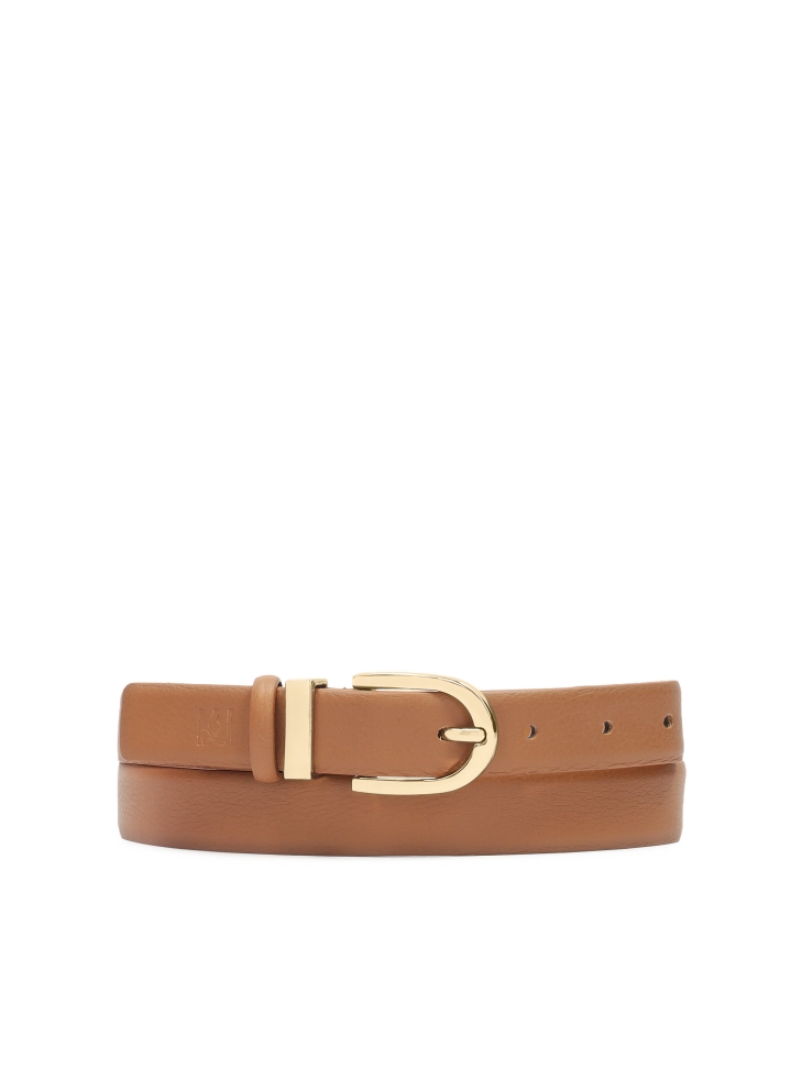 Light brown leather belt