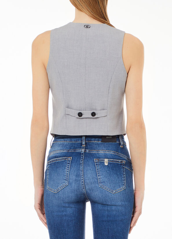 Gilet in twill