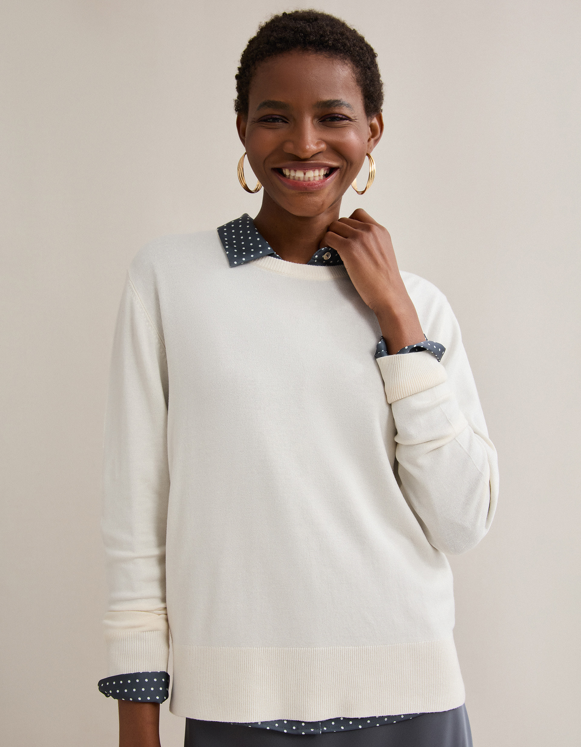 Camisola de Malha, Mulher, Cru