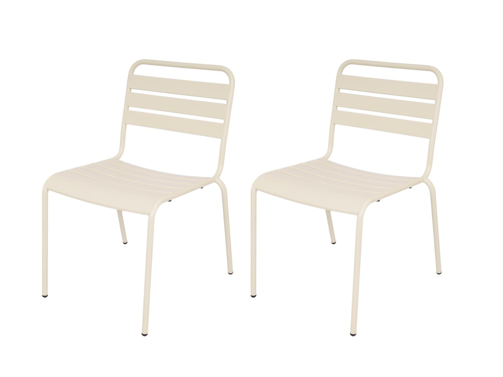 MaximaVida metalen tuinstoel Max ivoor - doos per 2 stuks