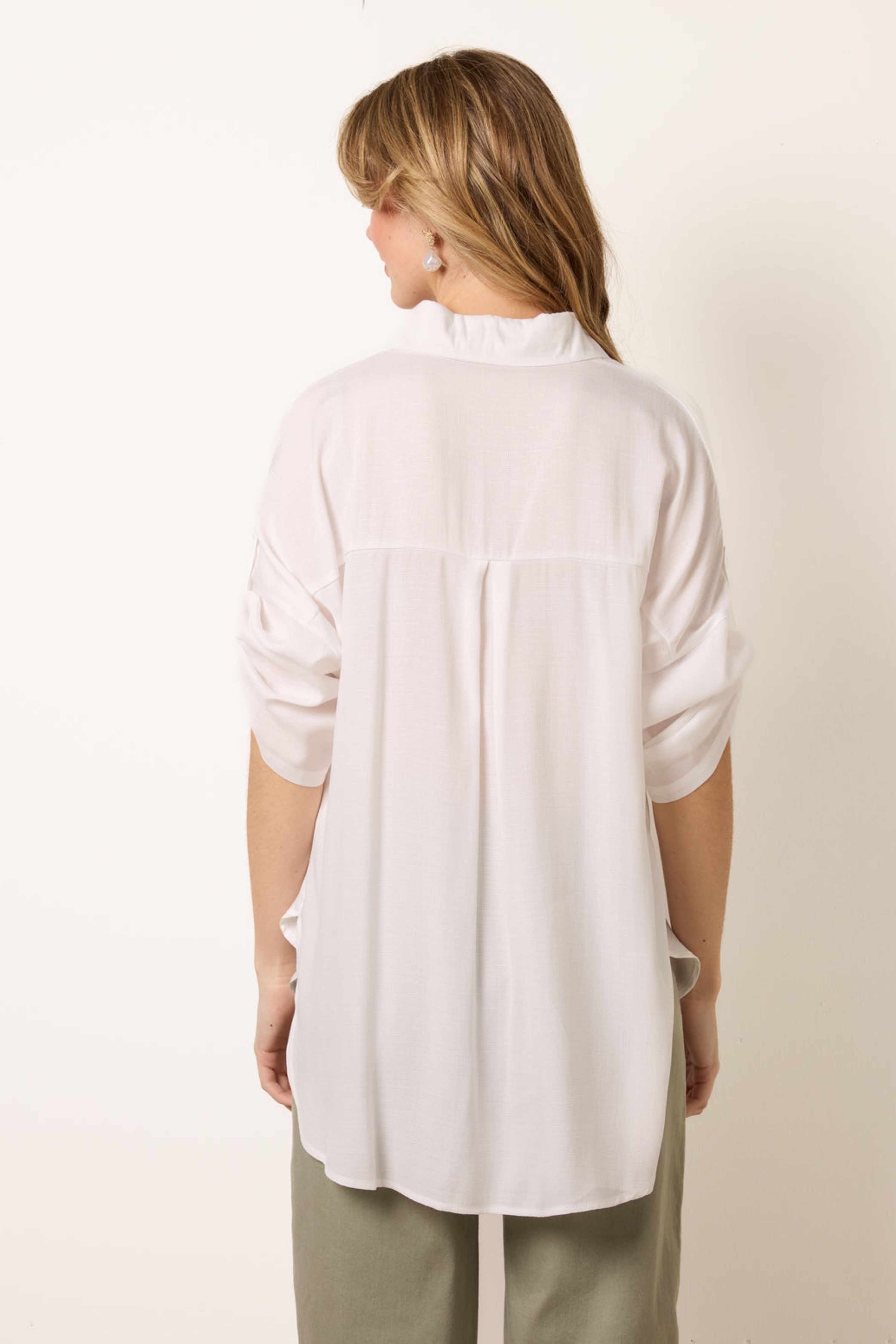 Blue Vanilla White Gold Button Shirt