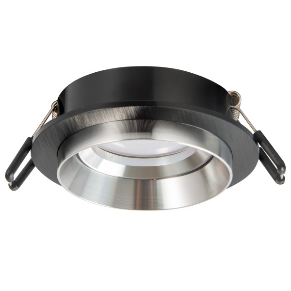 Oprawa wpuszczana okrągła czarno-srebrna 9,2cm LIKA1xMR16x8W IP20 Polux