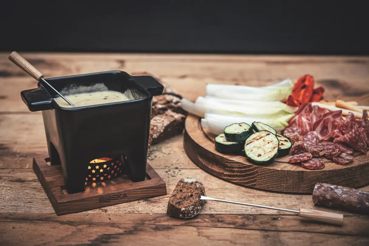 Fondue-Set Rinde