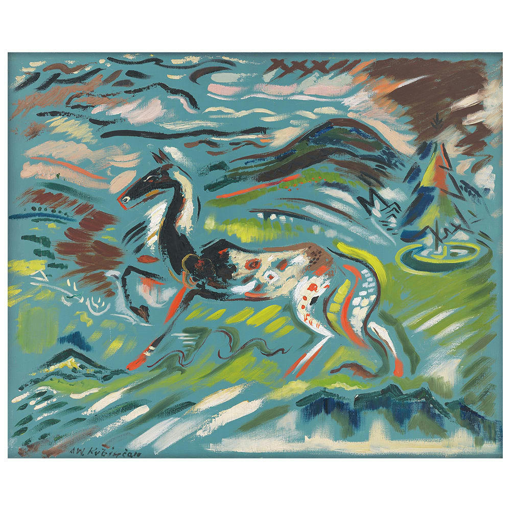 - Tableau - Cheval - Arnold Peter Weisz-Kubincan 60x75cm