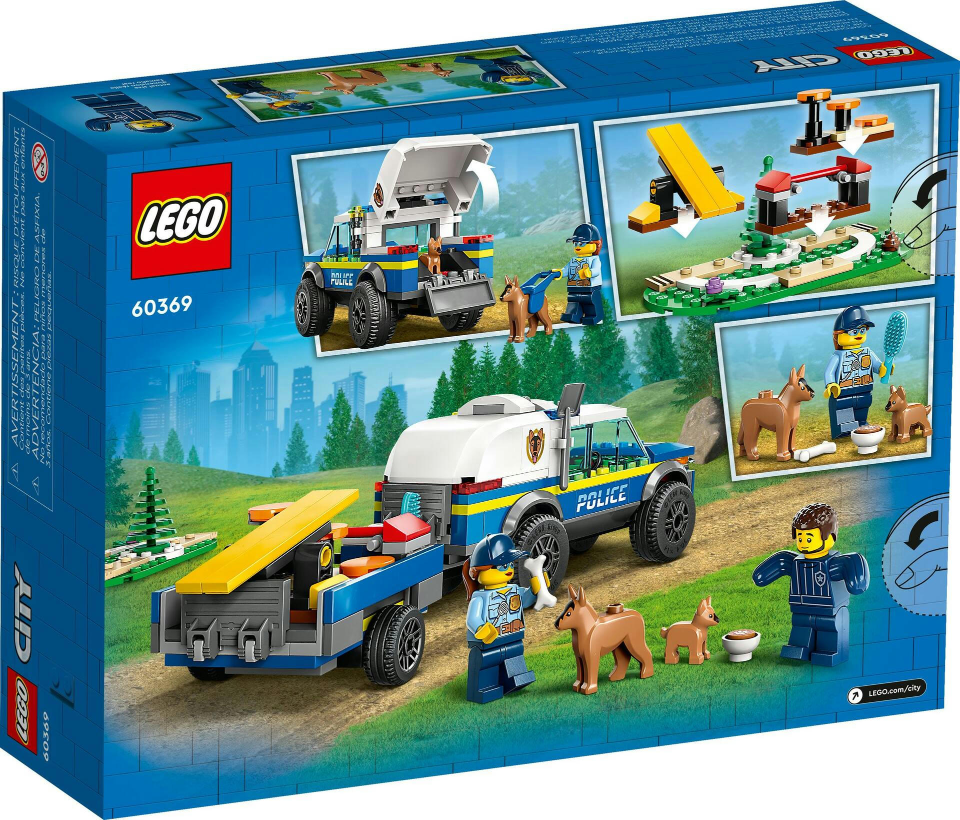 LEGO® City Mobile Police Dog Training Building Toy Set - 60369, 197-pcs, Ages 5+