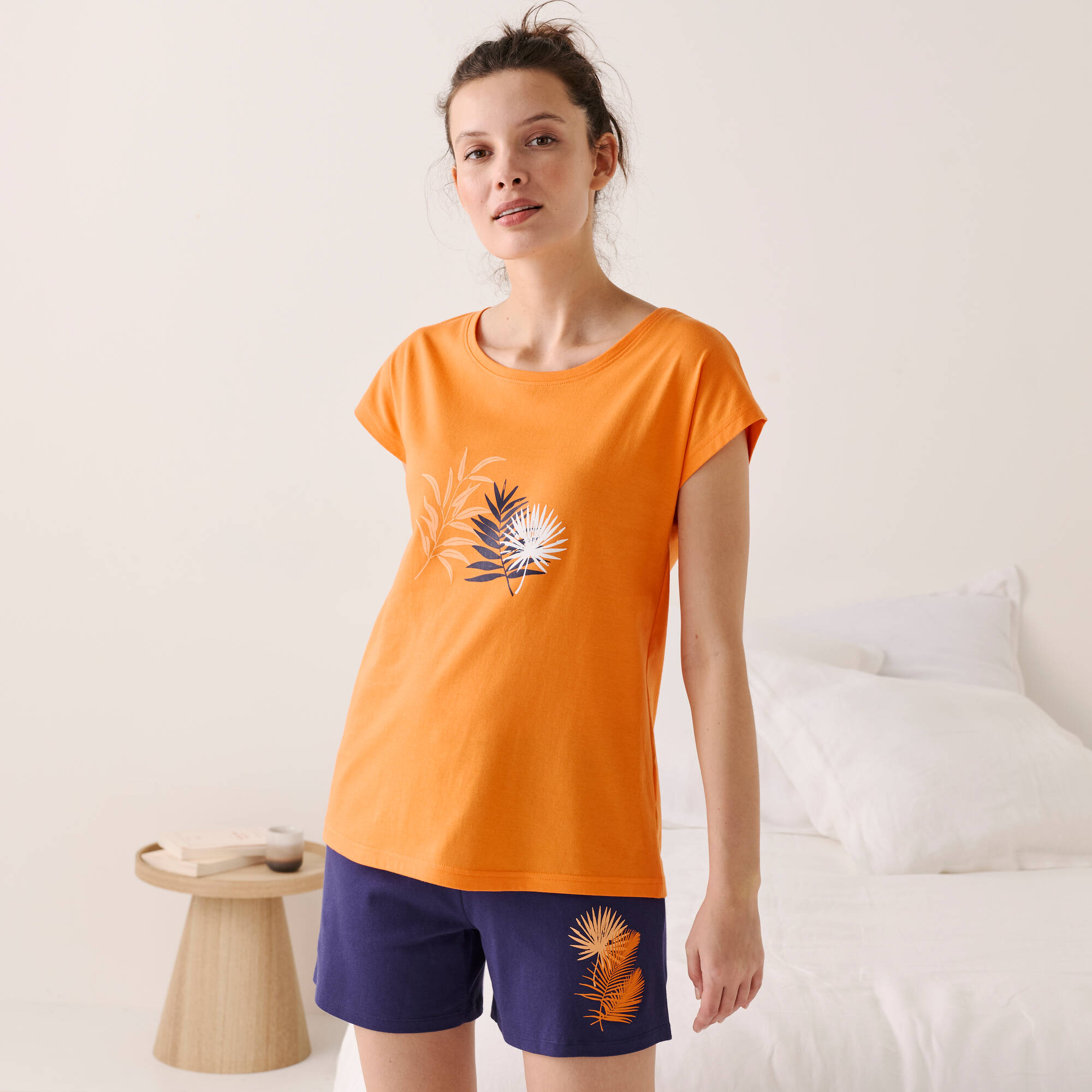 T-shirt de pyjama imprimé tropical