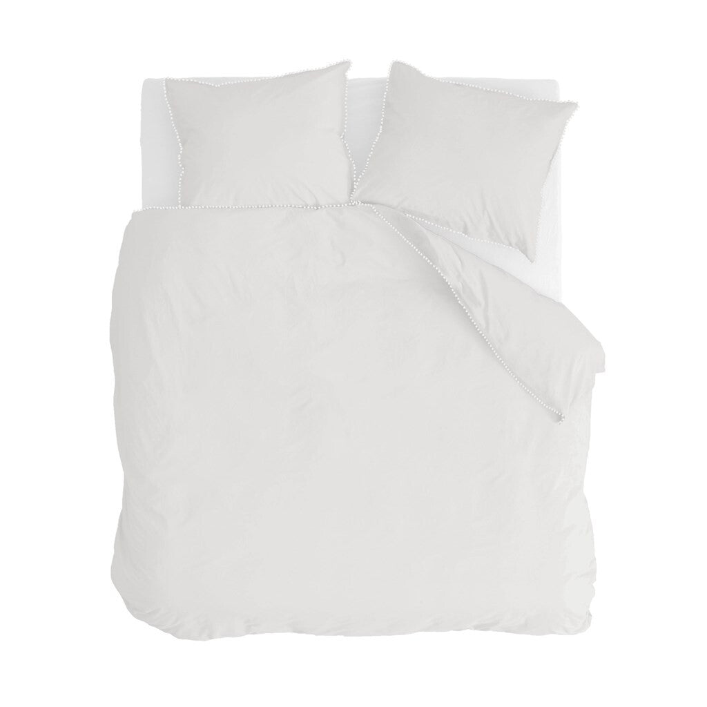 Walra - Dekbedovertrek Pretty Pom Pom - 200x220 cm - Naturel